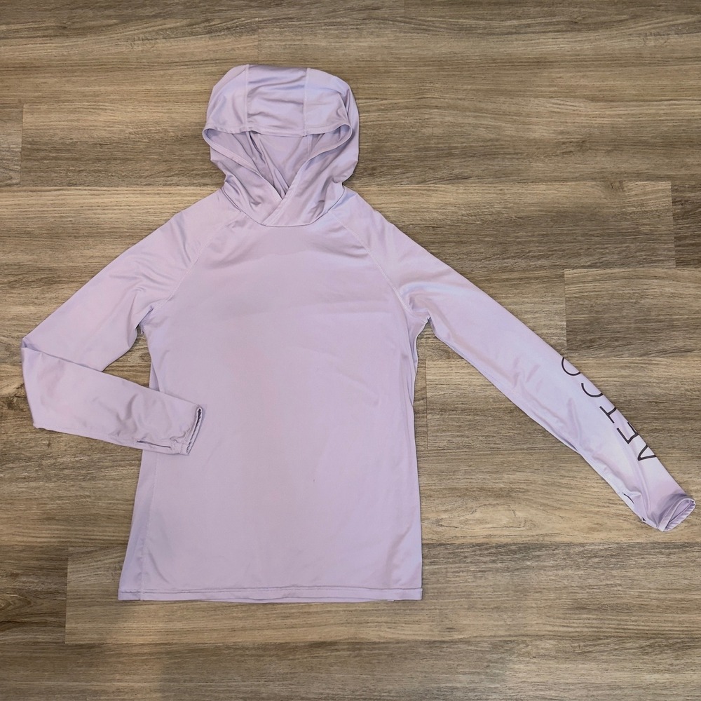 AFTCO Womens AFTECH Sun Protection Hoodie Lavender Purple Fishing Shirt Medium